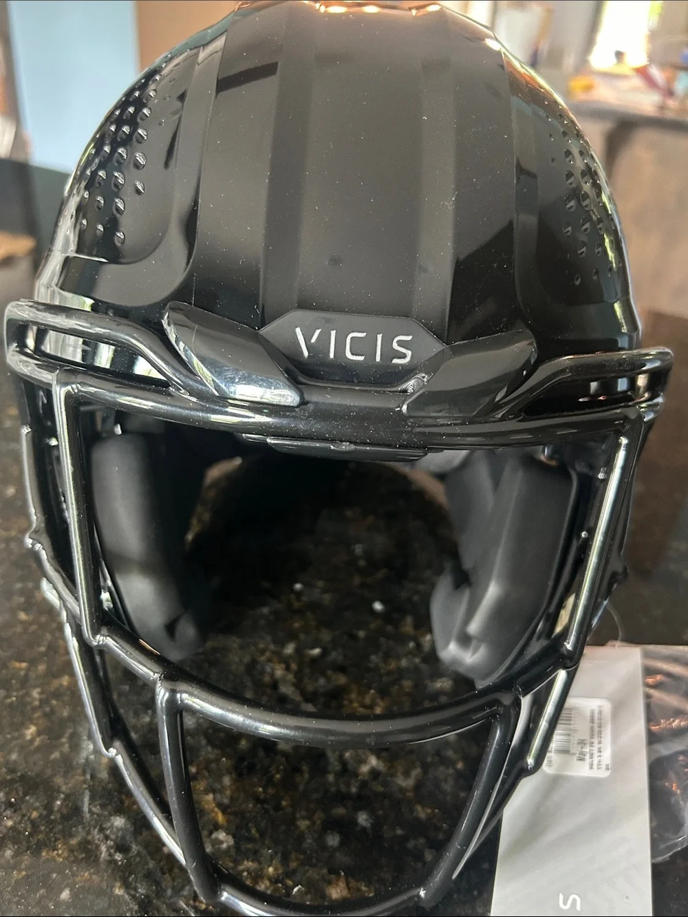 VICIS Kids Black football helmet Protective Face Mask Helmet